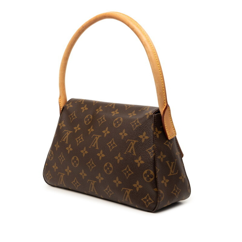 LOUIS VUITTON Brown Monogram Leather Mini Looping Shoulder Bag - Picture 2 of 6